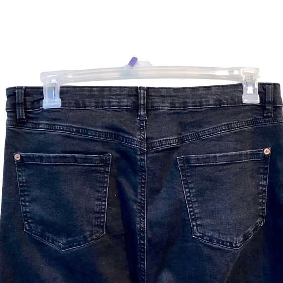 INC Vintage Wash Faded Black High Rise Exposed Button-Fly Jeans Size 16 - Picture 5 of 11